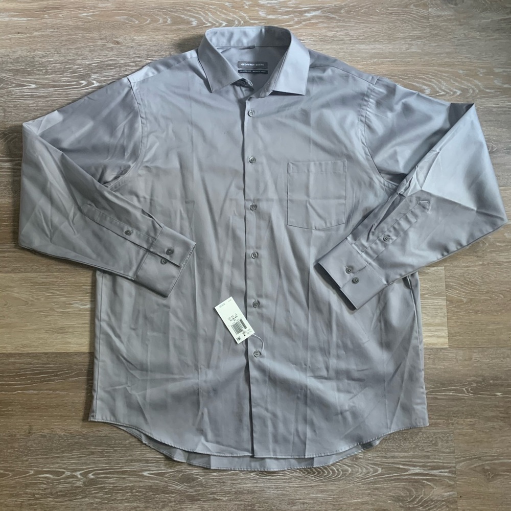 Geoffrey Beene Metal Gray Men’s Sz 17 34/35